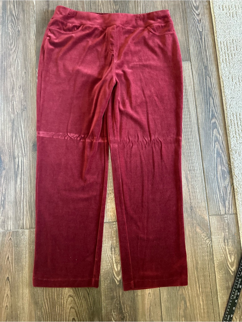D'lifestyle Velour Zip Hoodie and Pants Set in Deep Wine - Picture 8 of 17